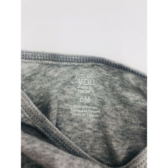 New Carters Infant Boy Gray Ho Ho Ho Christmas Bodysuit/ Pants Set Size 6 mth - Picture 4 of 4